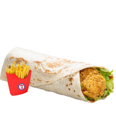 Chicken Wrap Fries Chicken City Ealing